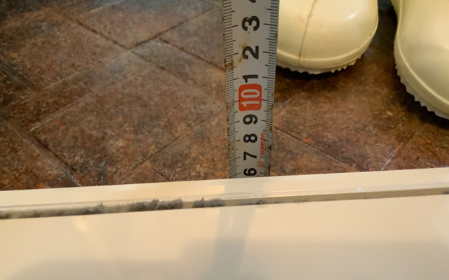 工事前の浴室段差