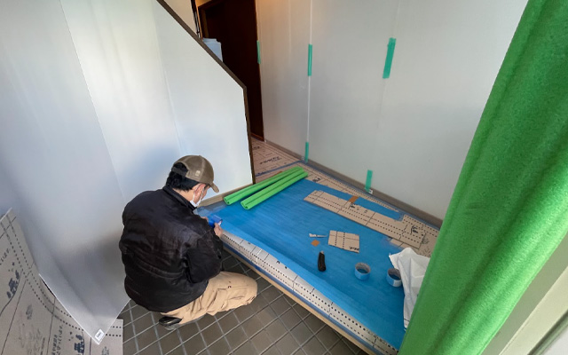 準備・養生作業